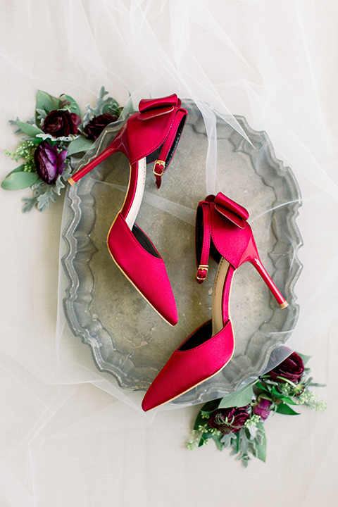 Burgundy-and-Blue-wedding-bridal-shoes-in-burgundy-to-match-the-bridesmaids