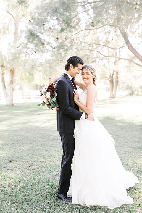 bride and groom take candid wedding photo