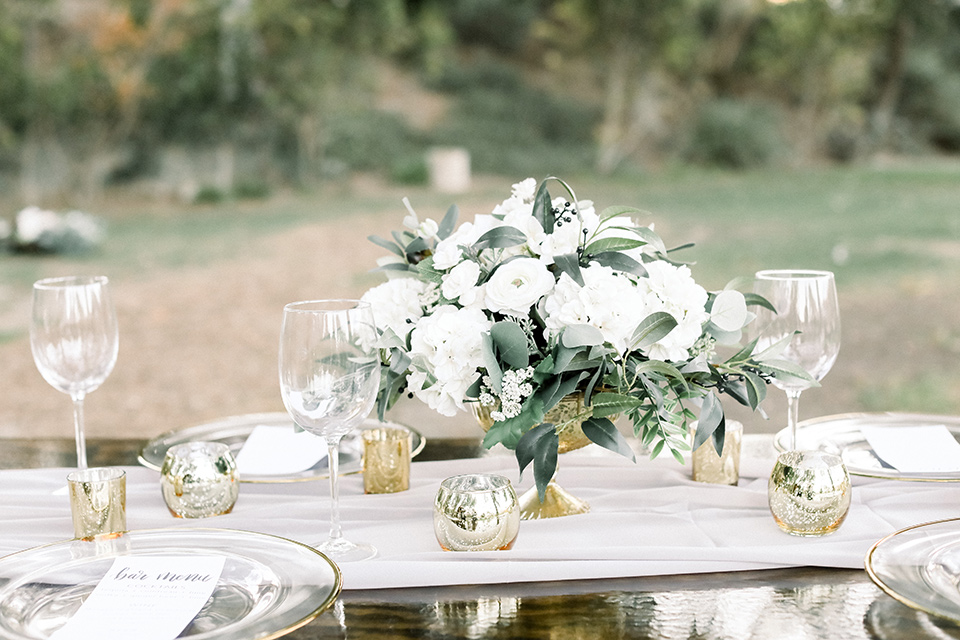 wedding table floral décor