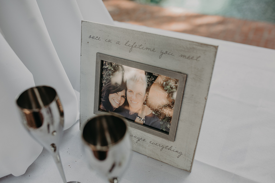 West-Hollywood-Wedding-family-photos-on-table