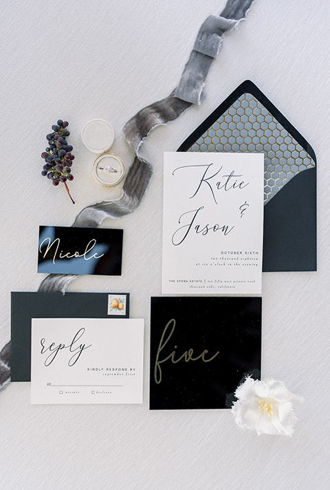  black and white wedding invitations 