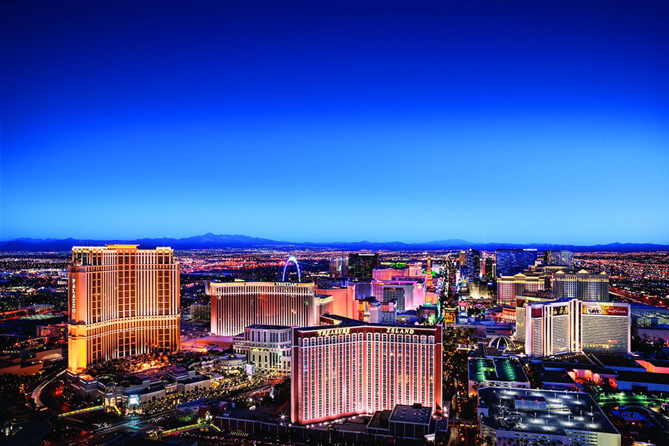 Las Vegas strip at night