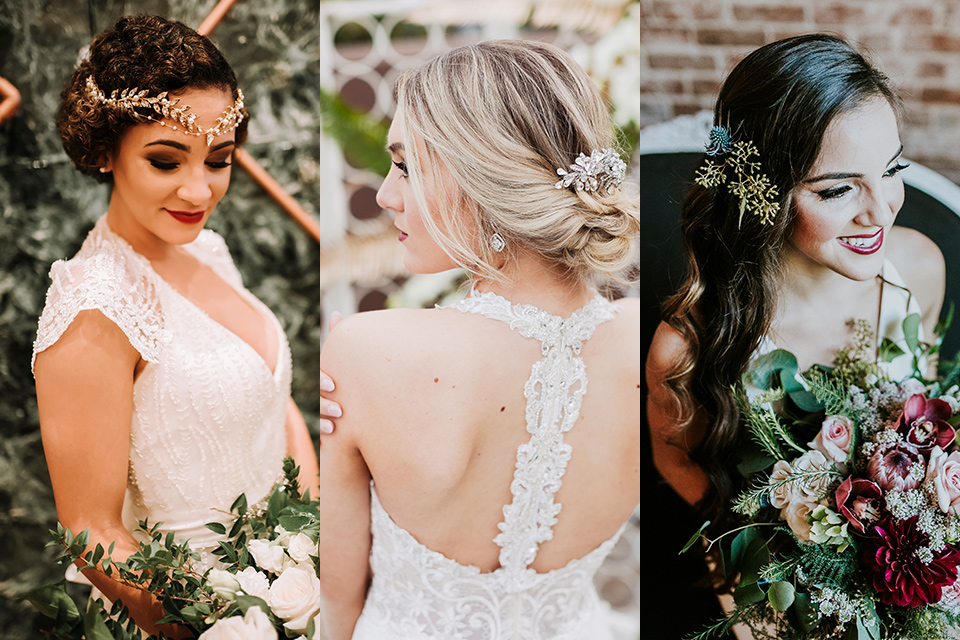 Art deco and great Gatsby inspired hairstyles for brides