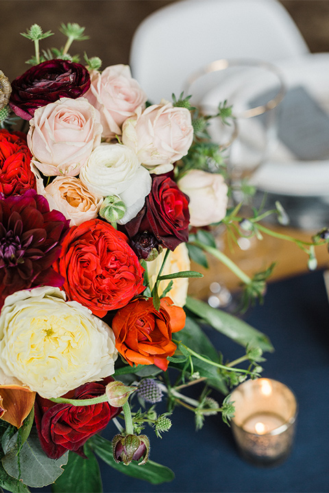 bright florals on table