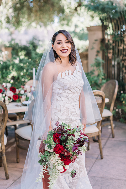 Maxwell-House-Shoot-Bride-alone-in-a-bohemian-style-strapless-gown-with-an-illusion-bodice