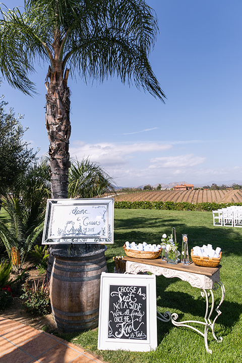  chalkboards and white chairs