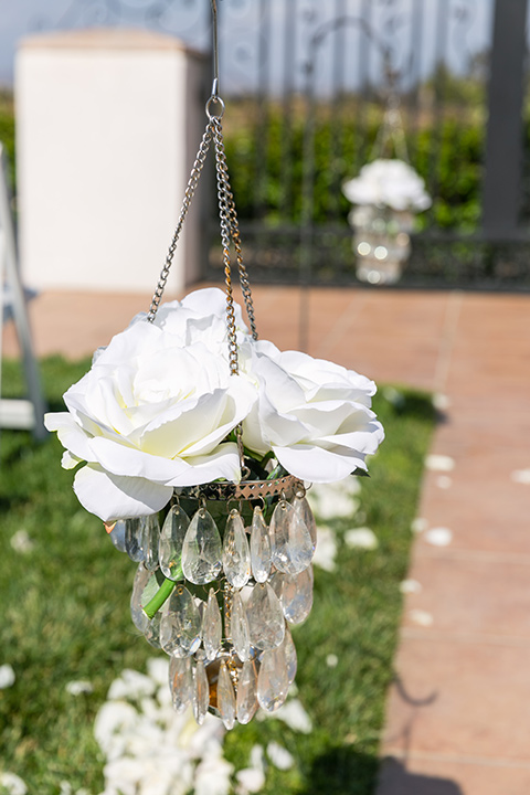  white hanging florals 