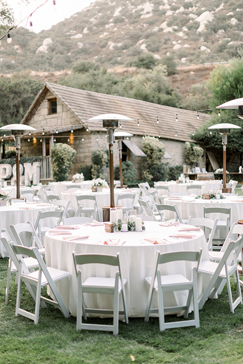 Temecula Creek in Wedding chairs, tables, and placesettings