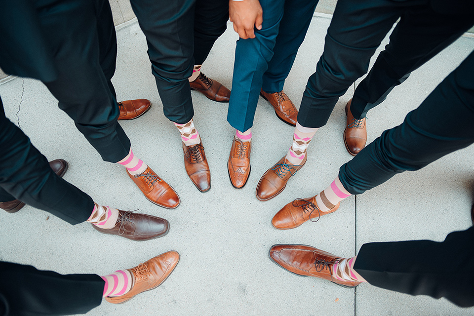 orange-county-wedding-socks-in-fun-patterns