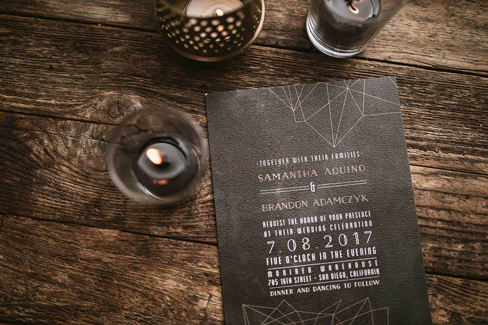 Moniker-Warehouse-Wedding-invitations-in-black-with-white-writing