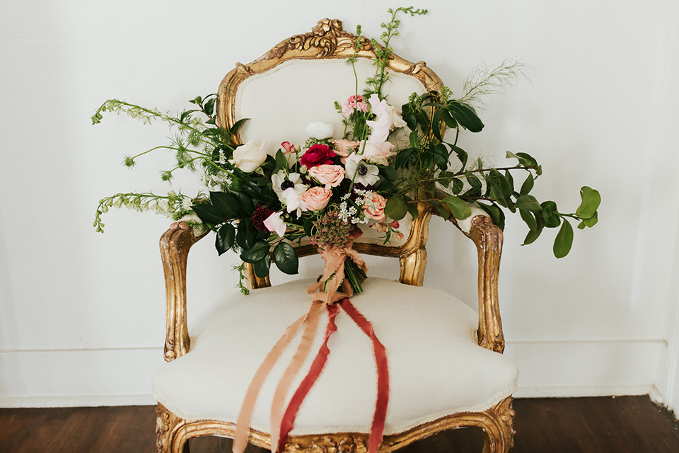 pink and green florals