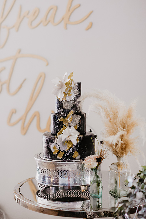 The-Yost-Theatre-cake-with-black-fondant-and-gold-detailing