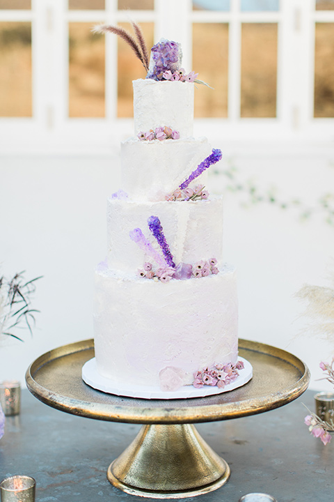 triunfo-creek-vineyards-wedding-wedding-cake-with-white-fondant-and-purple-ombre-decor