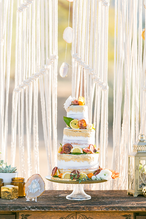  cake with natural icing and fruit