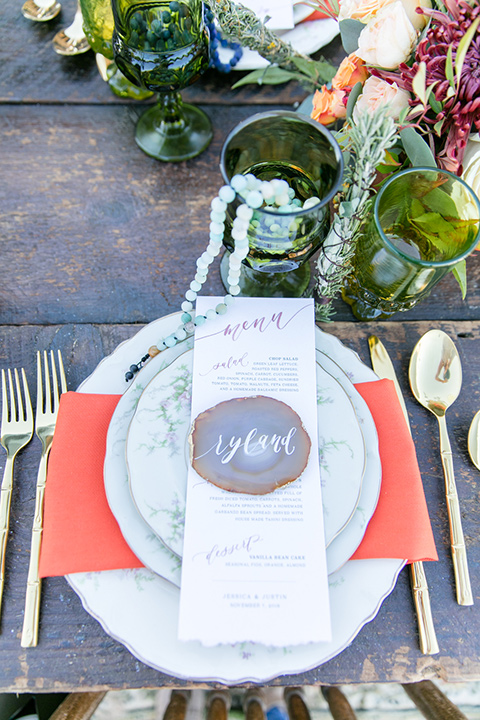  flatware with white plates and gold flatware 