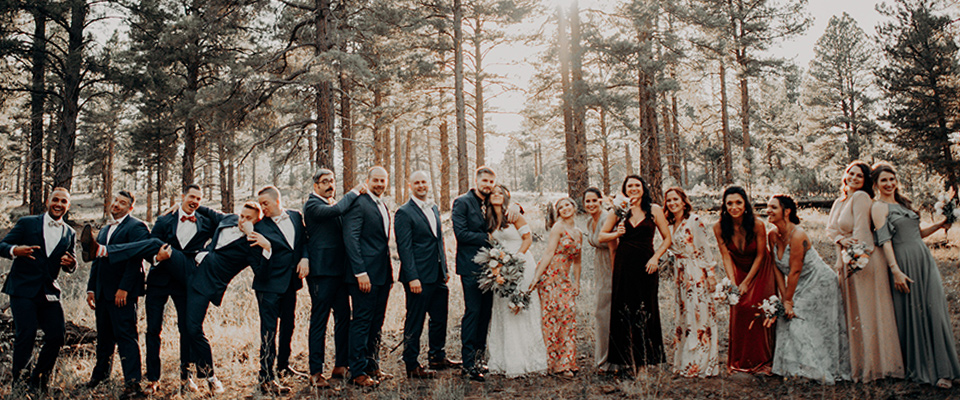  sunny-marigold-yellow-bridesmaids-gowns-and-the-groom-in-a-charcoal-framed-tux-and-groomsmen-in-black-suits