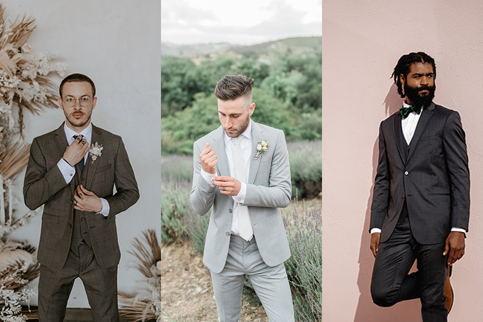 How to Coordinate Suits + Tuxedos with Top Bridesmaids Color Trends ...