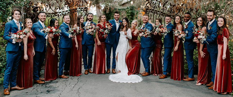 How to Coordinate Suits Tuxedos with Top Bridesmaids Color Trends