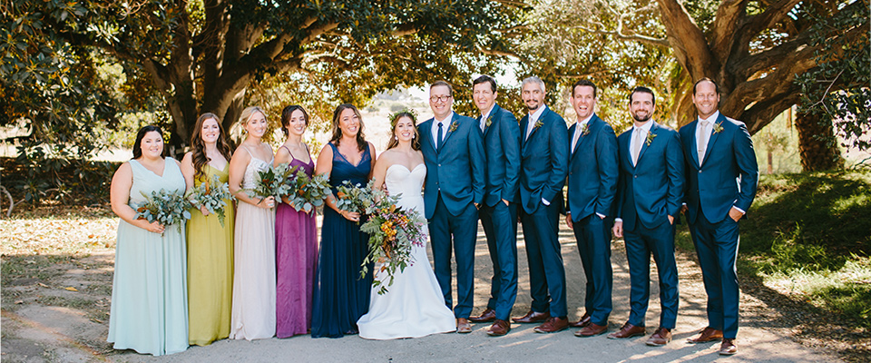  gem-colored-gowns-and-groomsmen-in0dark0navy-suits