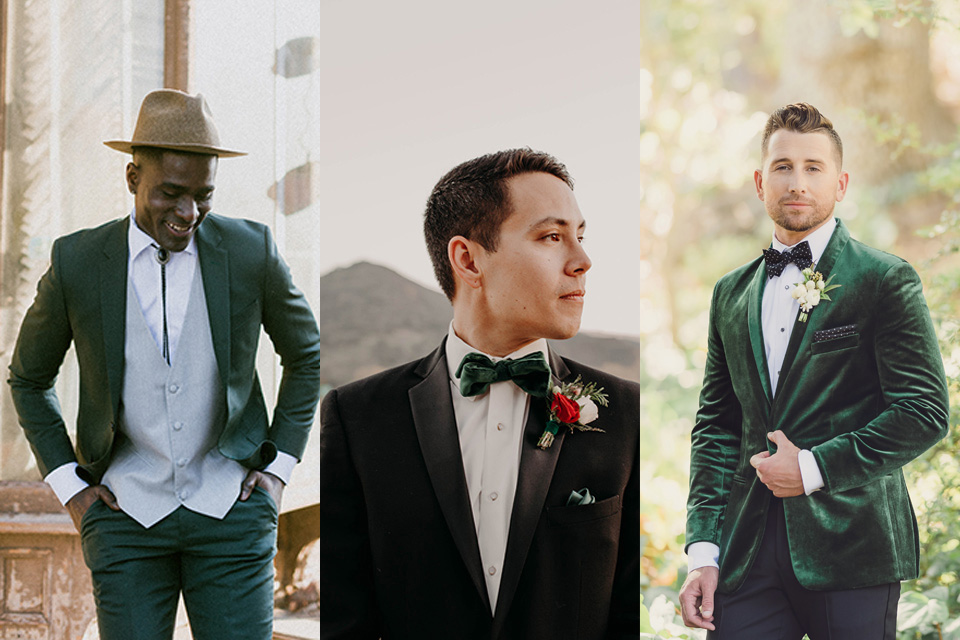 How to Coordinate Suits + Tuxedos with Top Bridesmaids Color Trends ...