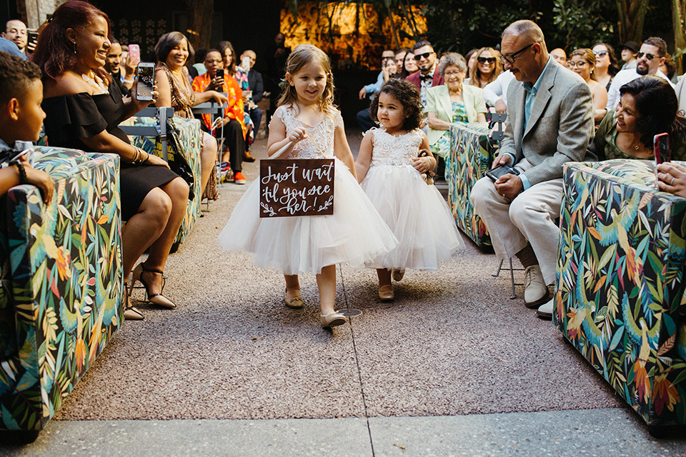  flower girl at ceremony