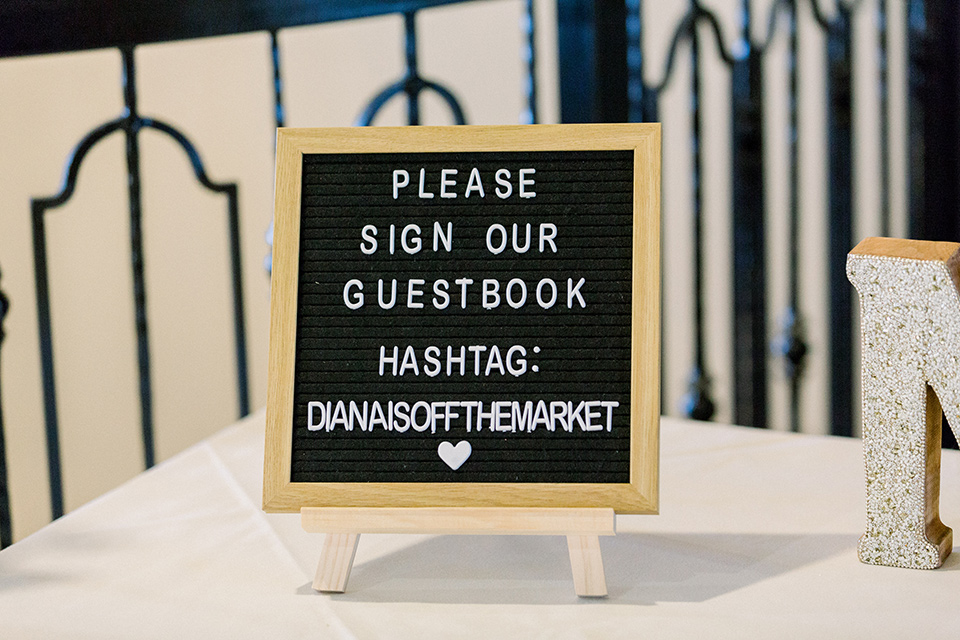  letterboard details to sign guest book