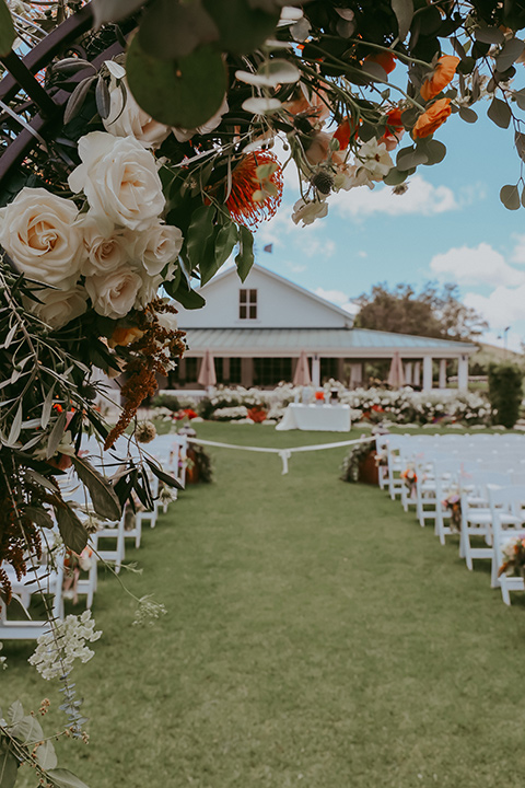  ceremony décor and chairs 