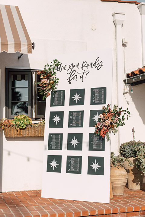table seating card with a celestial vibe