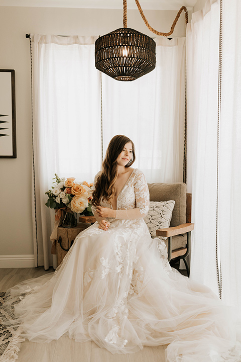  bride in a flowing ballgown 