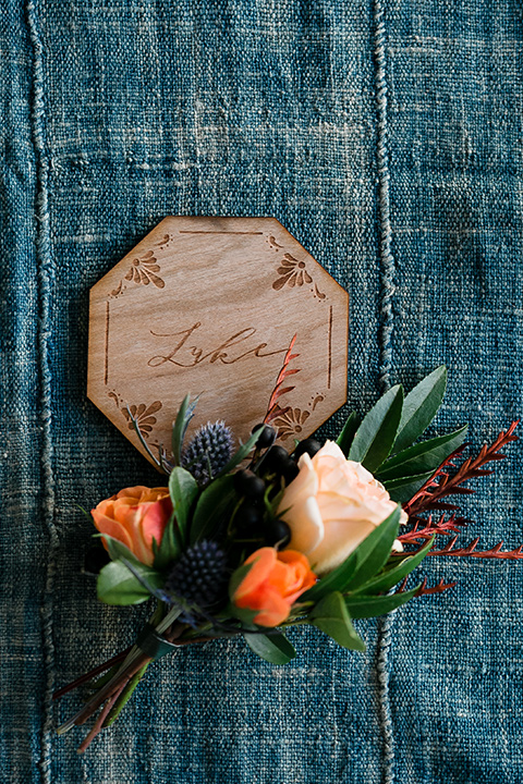  bohemian Spanish inspired boutonniere