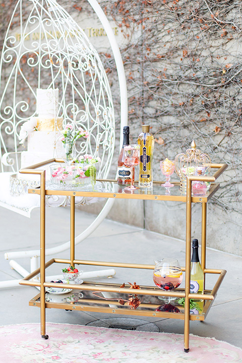  gold modern bar cart