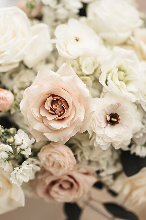  white and blush flowers