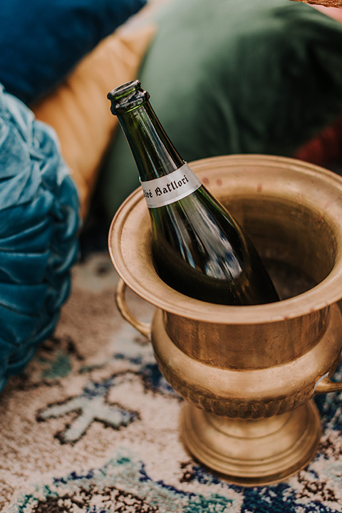 champagne in an ice bucket