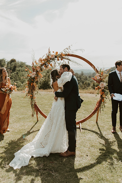  couple with their first kiss  