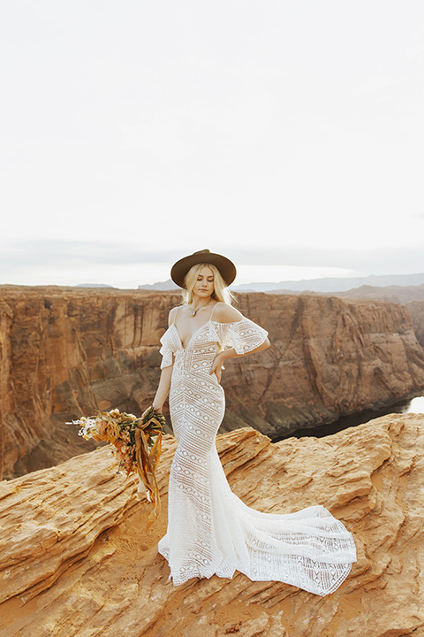  bohemian elopement in antelope canyon - bride 