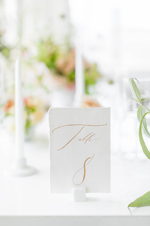  a modern black tie style wedding with the bride in a formfitting gown with a tulle off the shoulder 2 piece wedding gown and the groom in a black tuxedo 