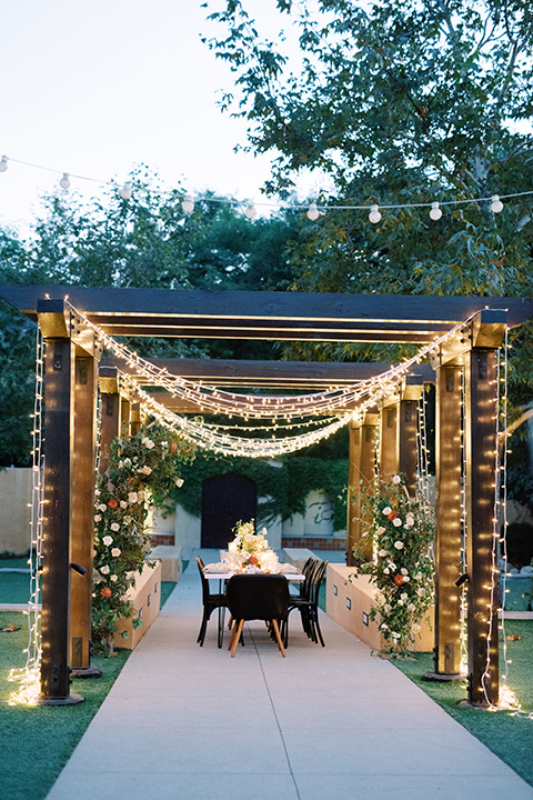  stunning fall romantic wedding with draped lighting