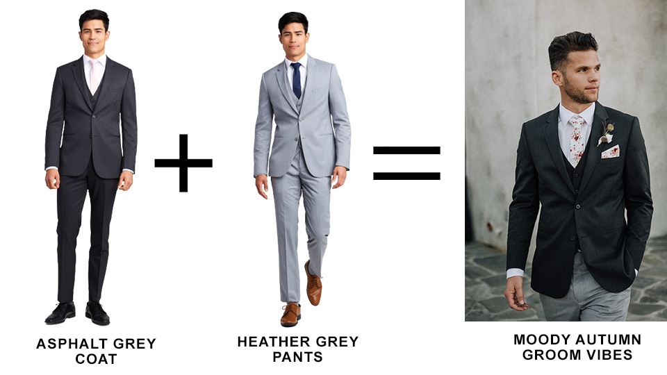 mix and match styles asphalt grey coat with heather pants 