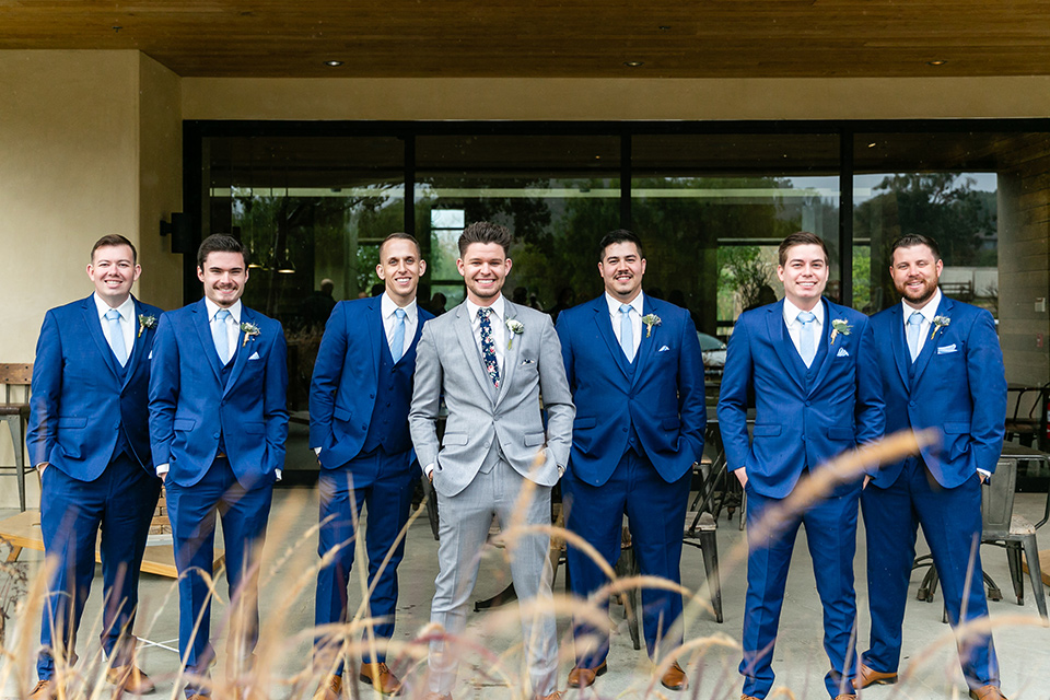  garden California floral wedding – groomsmen 