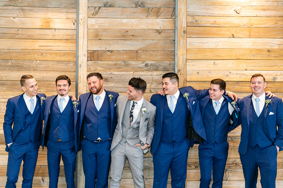  garden California floral wedding – groomsmen 