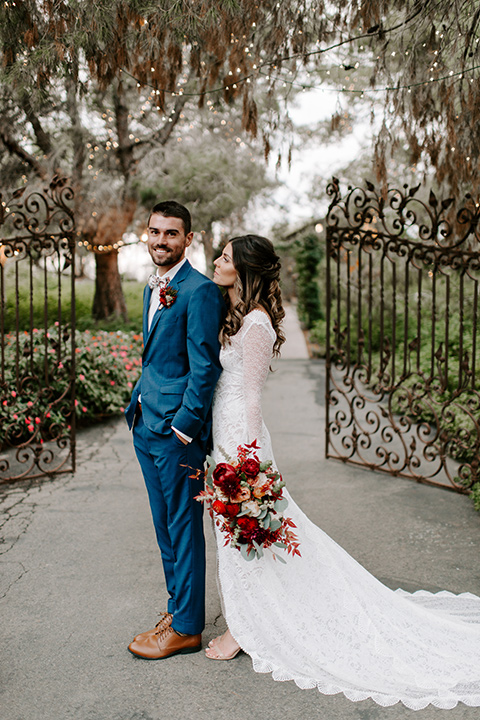  bohemian orange wedding – couple 