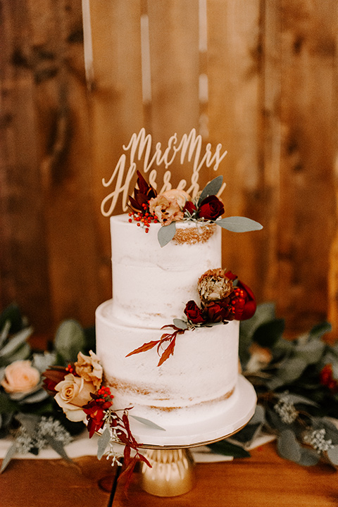  bohemian orange wedding – cake 