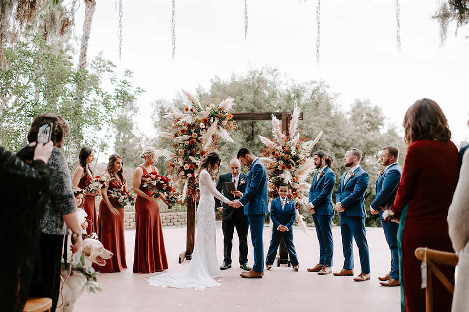  bohemian orange wedding – ceremony 