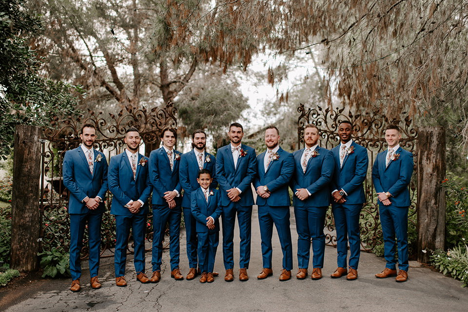  bohemian orange wedding – groomsmen