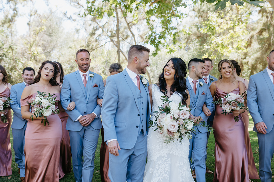  blush and blue wedding – bridal party 