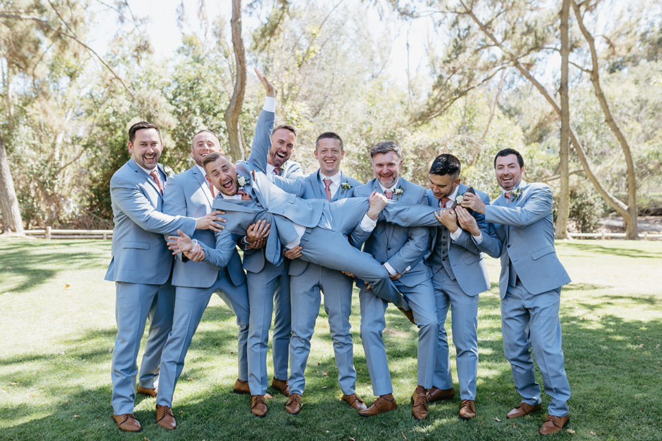  blush and blue wedding – groomsmen 