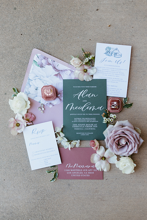  blush and blue wedding – invitations