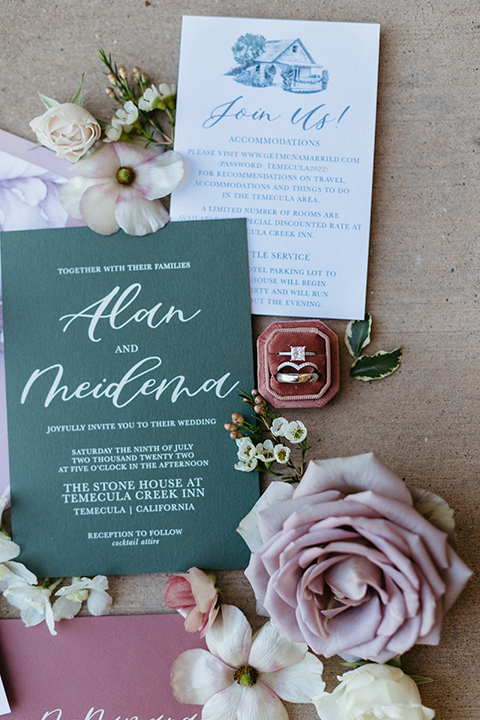  blush and blue wedding – invitations