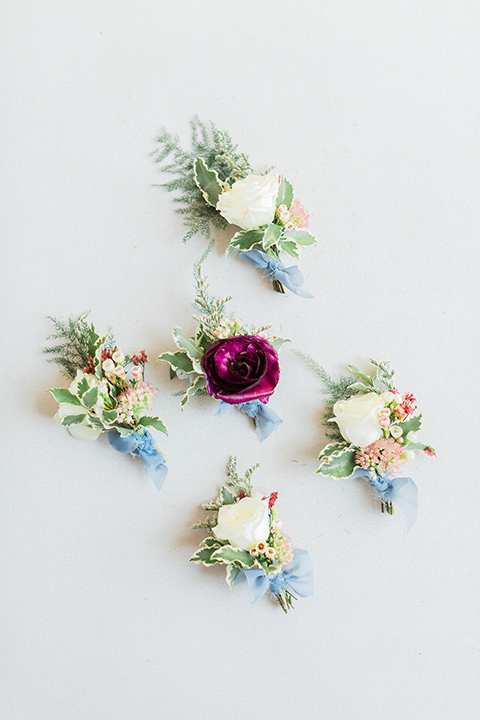  baseball inspired wedding with light blue and white details – boutonniere 