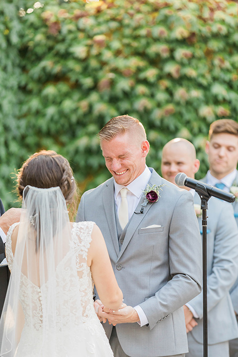  baseball inspired wedding with light blue and white details – ceremony 